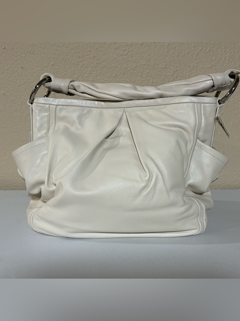 Coach Parker Leather Shoulder Bag Creamy White NWT 13412